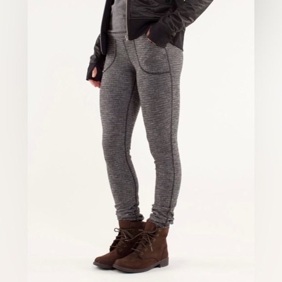 Lululemon Skinny Will Pants Textured Pique Grey Black Size 6 - Picture 1 of 9